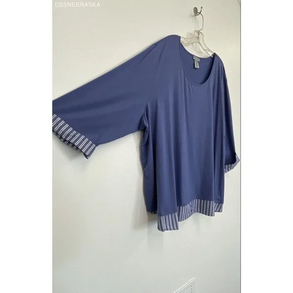 Catherines Blue Women's Tunic Top - Size 5X - Picture 5 of 10